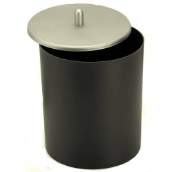 Lixeira 5 Litros Com  Em Psai Alto Impacto Cromo Fosco